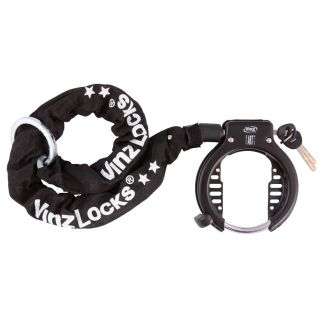 Vinz Levanne ART 2 ringslot fietsslot universeel met ketting 90 cm insteekketting voorkant